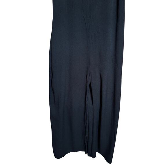 Reformation Gilda Jumpsuit Cropped Wide Leg Flowy V Neck Black Size Medium - Picture 4 of 13